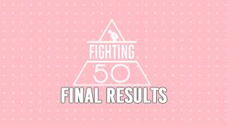 《FIGHTING 50》 Round 4 Results
Hello and welcome to the end of Round 3 of the Fighting 50 competition, based off of Produce 101 with a splash of SIXTEEN.
Results for the final round are here!! Are you excited?! Lets DO IT!
This round, contestants gained points from the judges as usual (each judge had 100 points to give out using a set of criteria). They also received an equal number of points as they did votes from all of you viewing and listening! There were five special bonuses given out in different categories, and the members of the winning team (White or Team A) received an extra bonus of 10 points each. Lastly, the top three in votes got a bonus of 30 points each.
Points were very close in a lot of spots and everyone did extremely well from the judges, so it really came down to the voting and bonuses in the end.
To those who did not place in the top 10, I cannot tell you how amazing you did in words. I did not calculate the final positions until all bonuses and such were thrown in and I myself was surprised at the results. Everyone just did fantastic in this final round.
To those who DID place in the top 10, the reward for that is covering both Crush and Dream Girls as 10 people. I have already sent PMs on Facebook out to everyone to give me lines theyd like to have and not like to have, as well as making sure everyone is still down to accept their prizes. I will send out formal messages in the next few days (Monday, more than likely), once everyone has seen this video.
I truly hope you had fun and thank you all for participating!
FIGHTING~! 《FIGHTING 50》 Round 4 Results