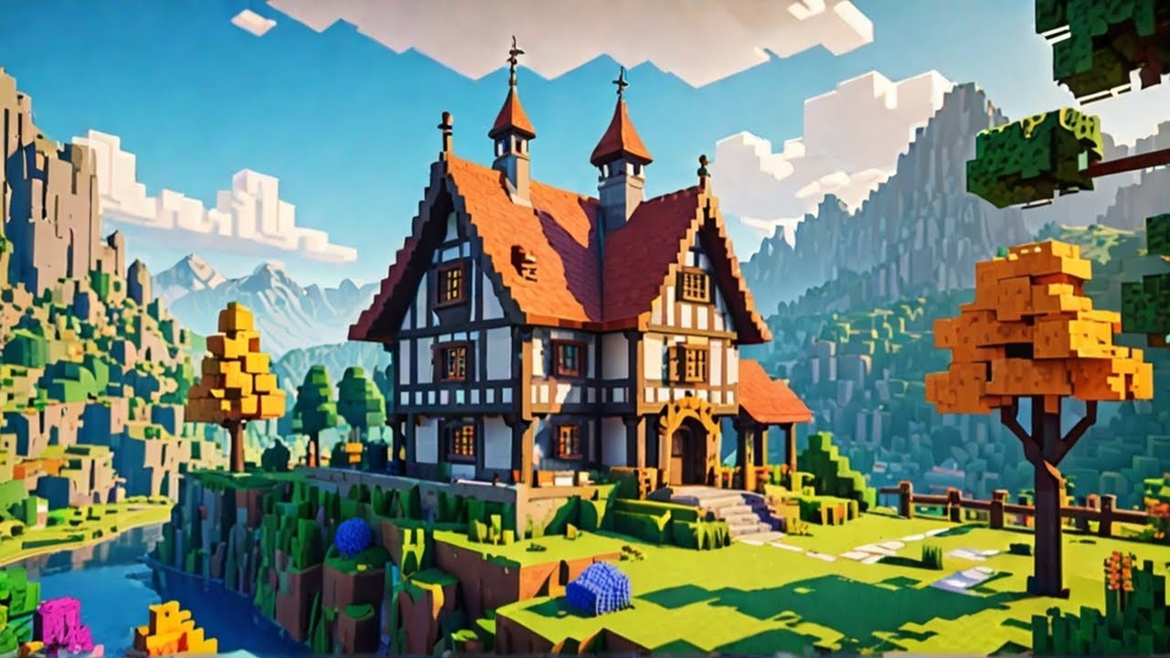 Building a strange medieval house in Minecraft | Timelapse | - YouTube
