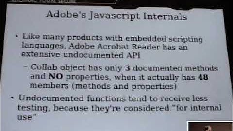 Pablo Sole RE over Adobe Acrobat Reader using Immunity Debugger