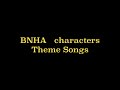 BNHA Characters' Theme Songs