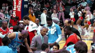 Deandre Jordan dancing to Stayin Alive during 70's Night in CHA