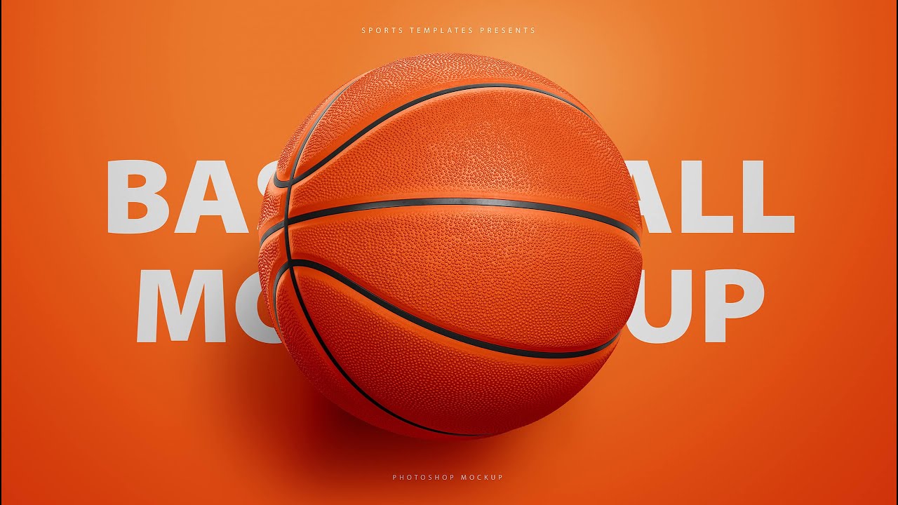  Design your own Basketball  in photoshop Sports Mockup 