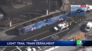 2 hurt after SacRT light rail train derailment, officials say