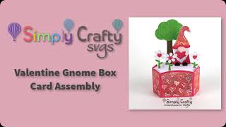 Valentine Gnome Box Card Assembly - Valentine's Day SVG File