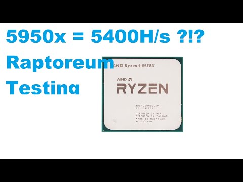 Raptoreum RTM CPUMiner 4-way Testing 5950x - Memory / Motherboard / OS. Is 5400H/s /w PBO2 Real?!?