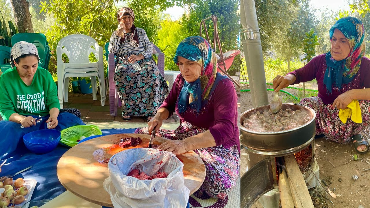 YENİ OCAKDA KAHVALTI ???? KAHVALTIYI BİRDE BÖYLE YAPIN LEZZET DOLU KUZU ÇİĞERİ ~ KÖY EVİ