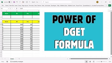 Dget Function in Excel 2025 | Step By Step in Hindi