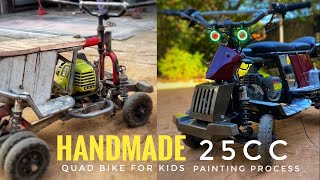 Mini quad /ATVbike painting process/realistic painting method/ #handmade #atvbike #4wheeler