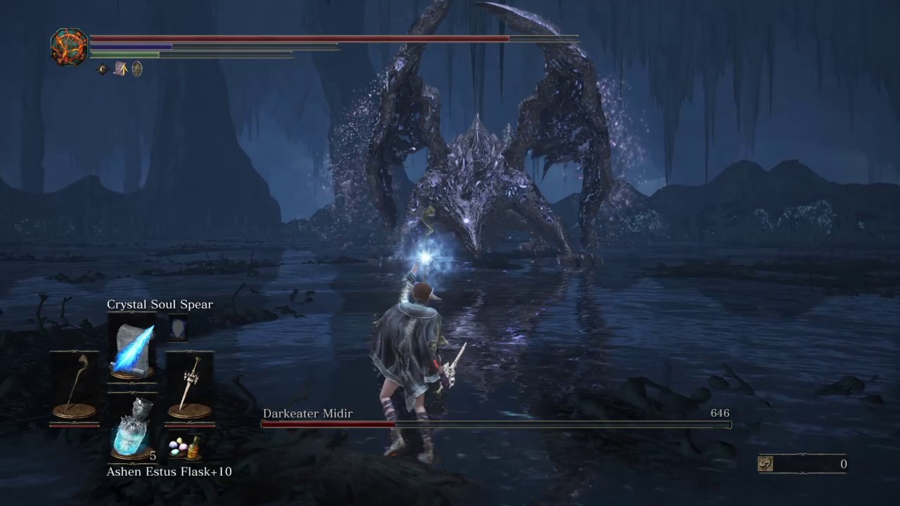 DARK SOULS III Darkeater Midir Sorcery Only - YouTube