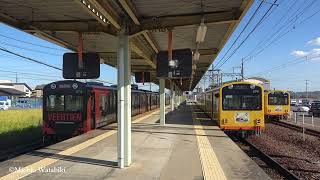 三岐鉄道 ２７０系「普通」東員駅 交換シーン【308】