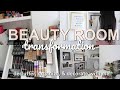 DECLUTTER WITH ME! EXTREME BEAUTY ROOM TRANSFORMATION! BEAUTY ROOM TOUR | DANA ALEXIA