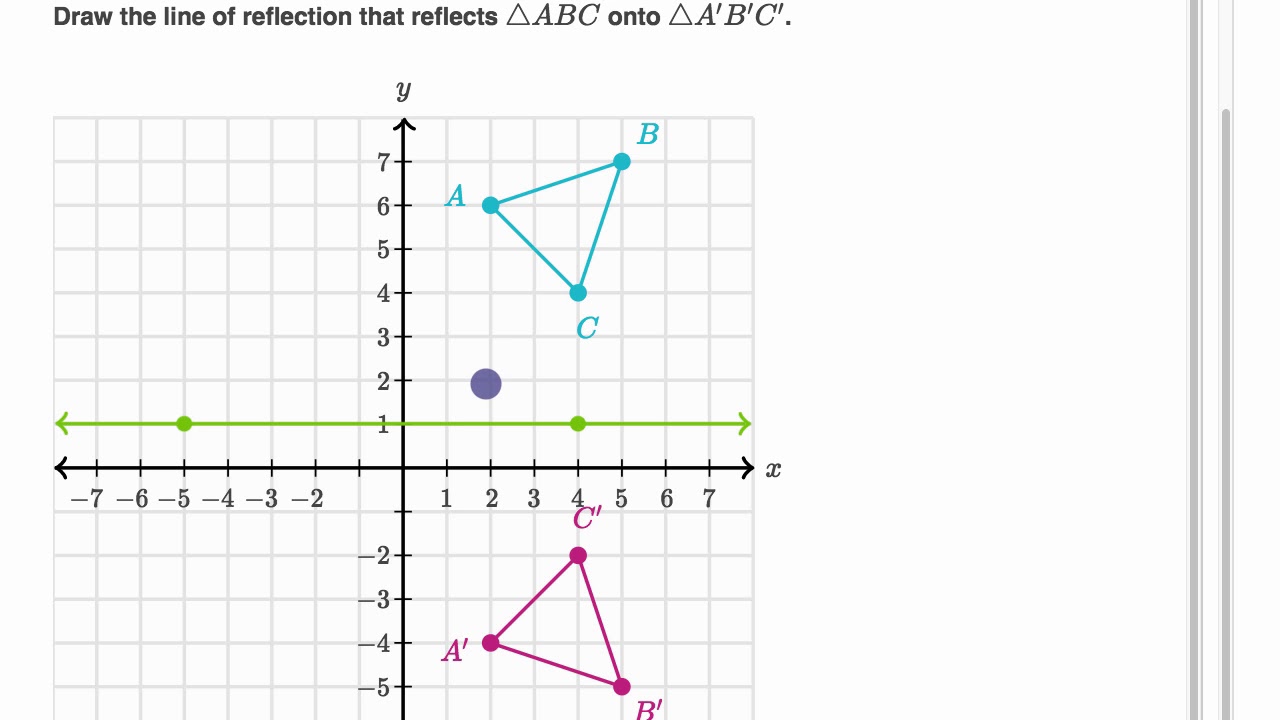 Line Of Reflection Example Youtube