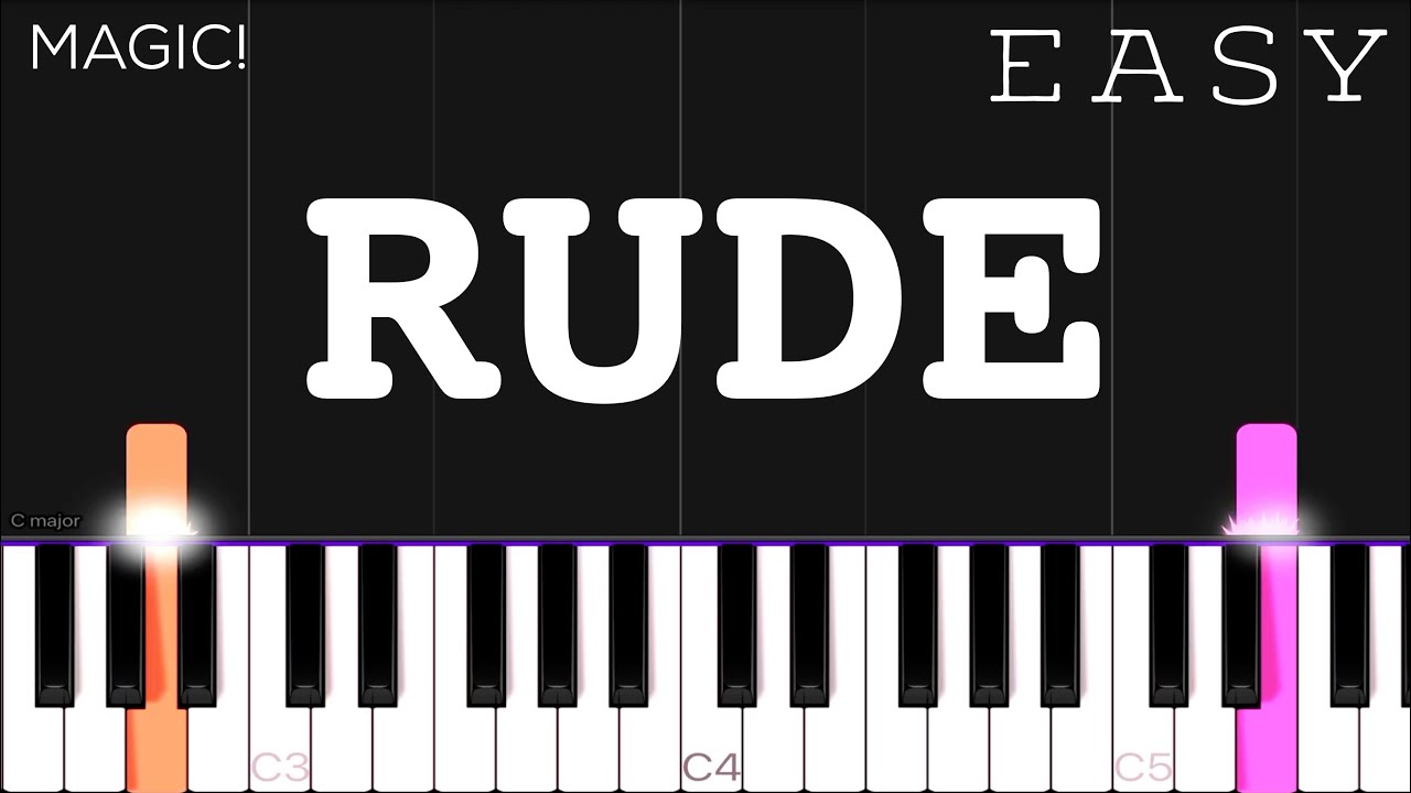 Magic rude. Magic Piano. Melody for rude by Magic Piano with Letters.