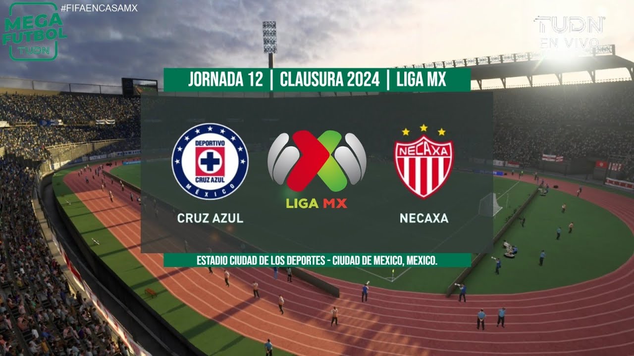 Cruz Azul vs Necaxa | Jornada 12 LIGA BBVA MX | Clausura 2024 FIFA22 ...