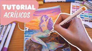 Cómo pintar con acrílicos: mezclar y hacer degradados | ft Arrtx