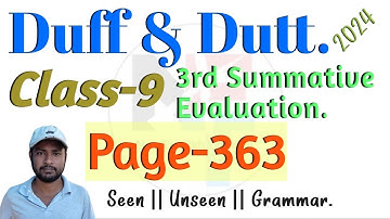 Duff & Dutt Class 9 Page 363. || Duff & Dutt Model Question Set Class 9. @NipakNag