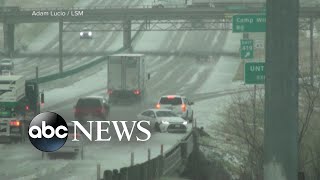 Ice storm causes dangerous road conditions in South l GMA