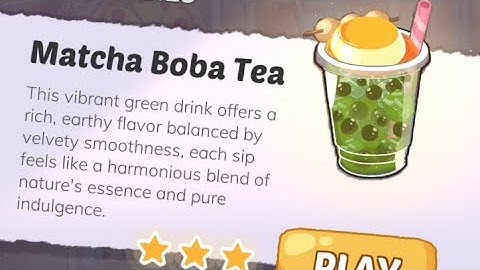 Cookingdom Level 29: Matcha Boba Tea !Gameplay Solution