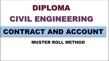 CONTRACT AND ACCOUNT || CLASS-3 || MUSTER ROLL METHOD ||