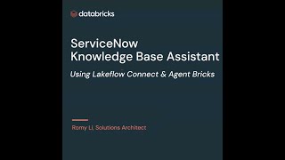 Demo: ServiceNow connector from Lakeflow Connect