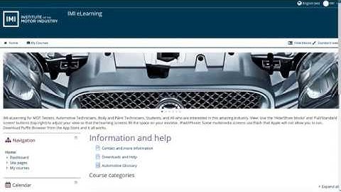 IMI eLearning VLE Help   Find your course