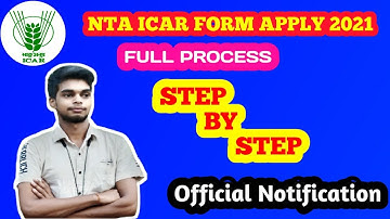 NTA ICAR FORM APPLY 2021 || ICAR APPLICATION STEP BY STEP || ICAR FORM APPLY 2021