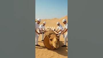 Rescue Camel from Giant log #animals  #funny  #shorts