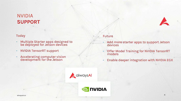 Accelerate AI development for Computer Vision on the NVIDIA Jetson with alwaysAI