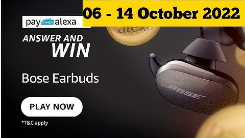 Amazon Pay With Alexa Quiz Answers Today | Amazon Quiz Today