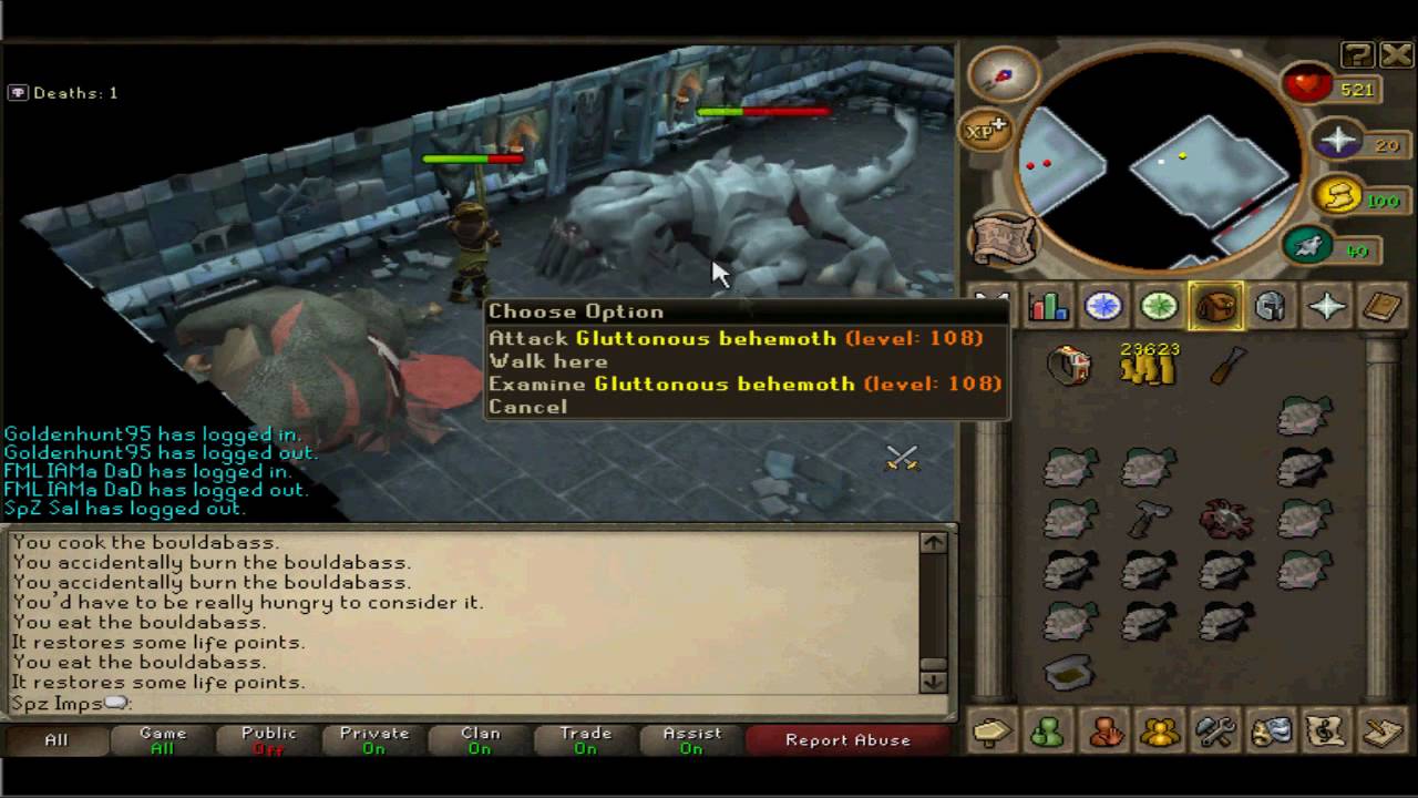 Runescape- Dungeoneering Bosses Part 1 - Gluttonous Behemoth - YouTube