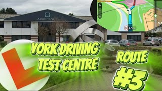 York driving test route number 3 