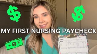 HOW MUCH I MADE AS A NEW GRAD REGISTERED NURSE  + MY FIRST NURSING PAYCHECK 💸+ VLOGMAS 2023 🎄