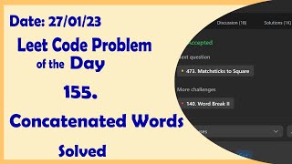 472 || Concatenated Words || Leetcode Daily Challenge