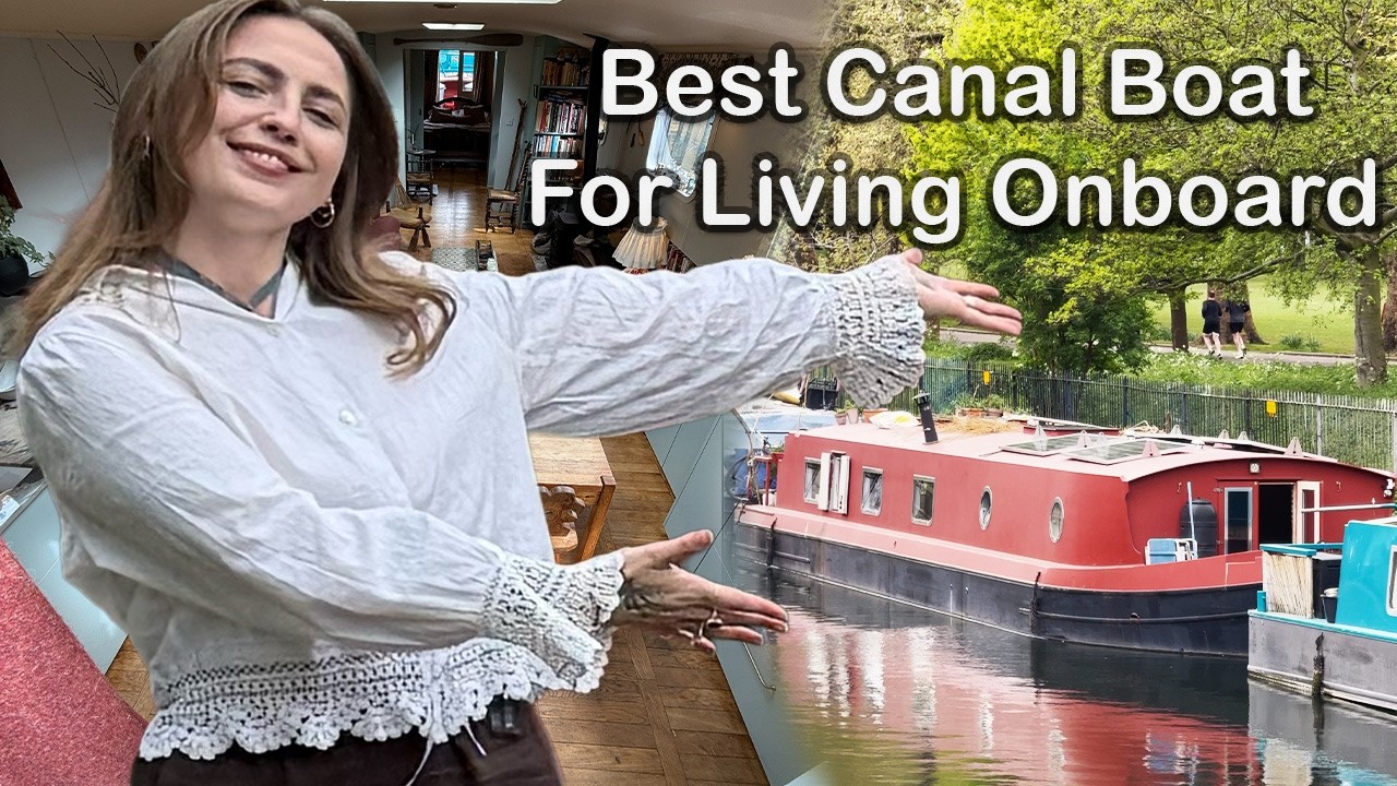 Она постоянно живет на великолепной, прекрасной лодке, подключенной к электросети!