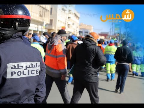 شعارات قوية من وجدة لادار لا دوار يام ا راني محاصر