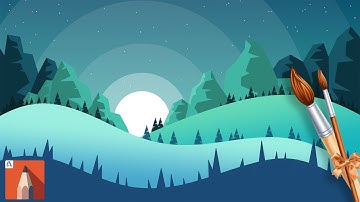 Vector style illustration on Sketchbook Pro - Landscape - Digital art - Speed art by Pallab Biswas