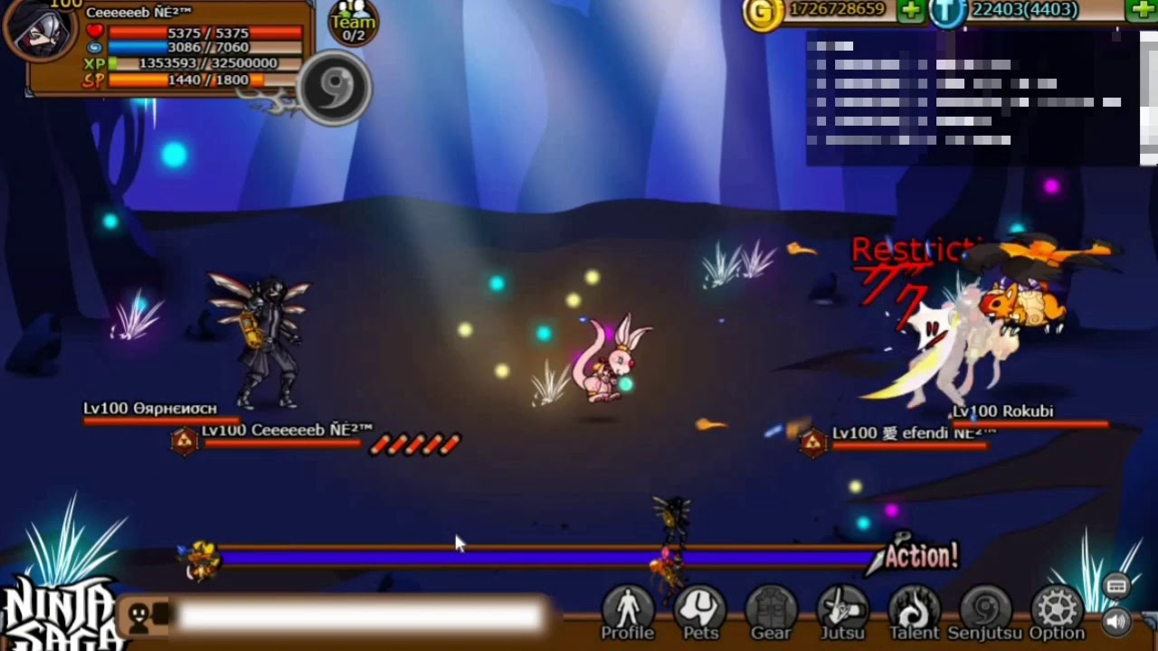 Ninja Saga PVP 2020 Insect Symbiosis Tanker VS Insect Symbiosis Purify 30 Minutes Battle GG