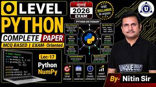 🌟O Level Crash Course || Python || Python NumPy || LEC- 17 || BY- NITIN SIR
