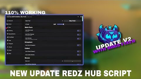 BLOX FRUIT 🔥- New Update Redz Hub Script Auto level Aura Farming + Dangerous Aimbot + M1 AURA