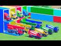 LONG TRUCKS TRANSPORT HEAVY EXCAVATOR | COLORFUL TRUCKS FS22 || FS22 COLORFUL TRUCKS