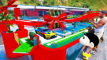 Franklin Gifting ₹100 Crore Luxury Mansion and Car to Shinchan and Chop in GTA 5!