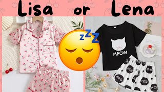 😴Getting ready for sleep with Lisa and Lena, cute pajamas, slippers and more🥰
