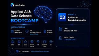 Module 3 Day 3 | Applied AI & Data Science Bootcamp 2026