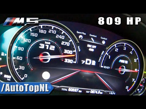 809HP BMW M5 F90 100-300km/h ACCELERATION & DRAGY GPS DATA By AutoTopNL