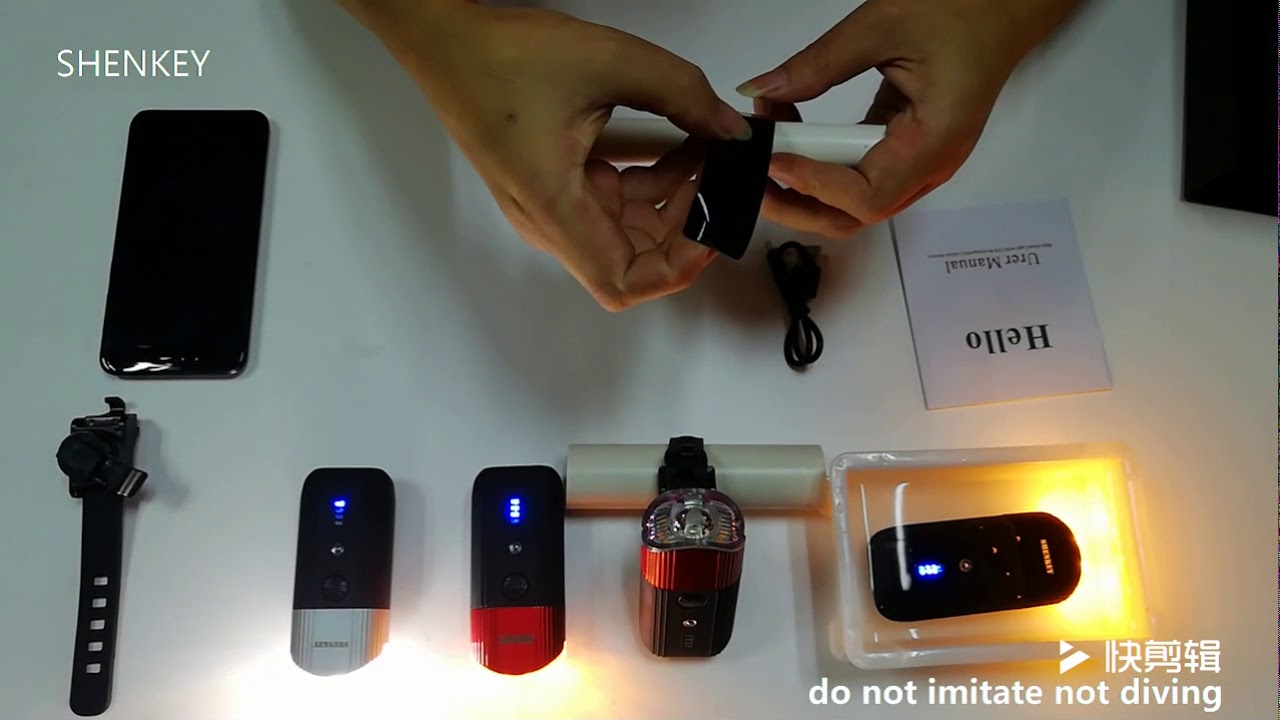 SHENKEY 4000 MAH 800 Lumens Bicycle Light Bike Lamp Front LED Headlight USB Rechargeable Flashlight