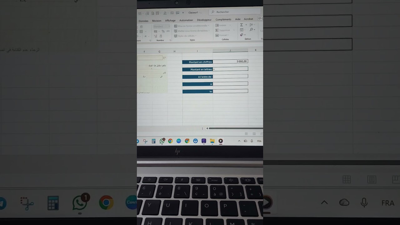 Créer une application Excel pour remplir les chèques automatiquement