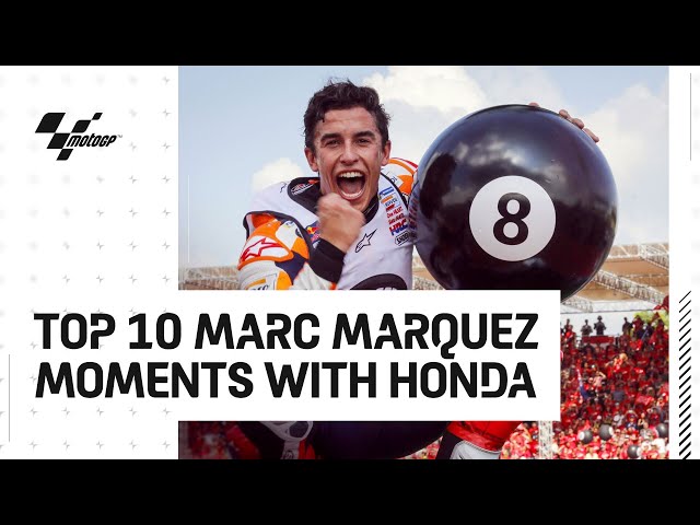 Top 10 Marc Marquez Moments with Honda | #MotoGP class=