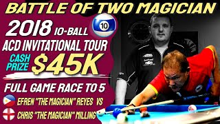 Heart-Pounding Match between Efren Reyes and Chris Melling at ACD 2018 Invitational Tour Wins $45K