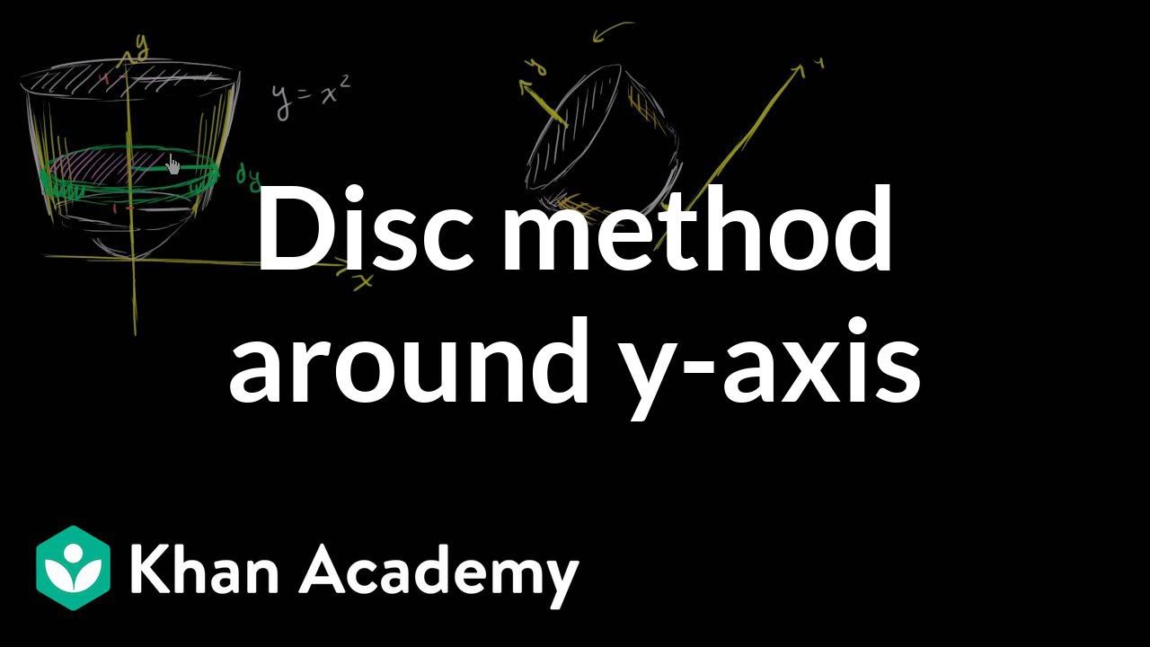 Disc method around y-axis | Applications of definite integrals | AP Calculus AB | Khan Academy