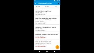 Android app to track regular recurring personal & home maintenance tasks v1.1.7 (with music) screenshot 2